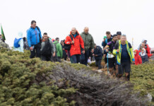 Президентът Румен Радев по време на похода