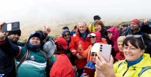 Президентът Румен Радев по време на похода