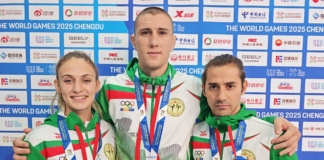 Тримата медалисти на първенството по кикбокс в Китай