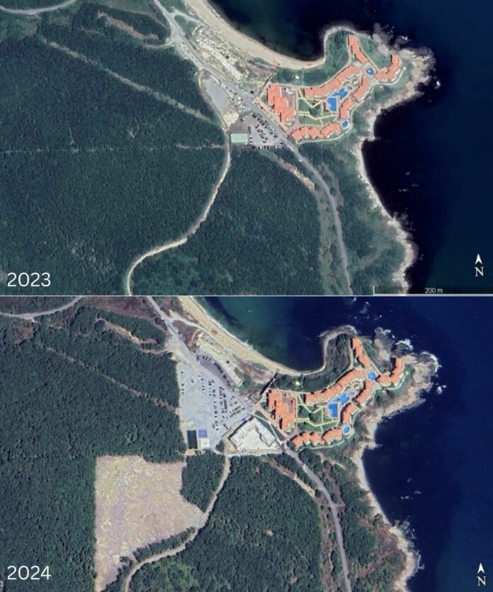 Теренът с изсечената гора