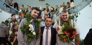 Посрещането на националния отбор