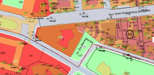 Скицата на района