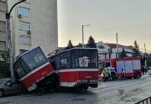 Катастрофа с трамвай в София