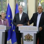 Урсула фон дер Лайен, Росен Желязков и Бойко Борисов