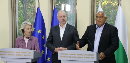 Урсула фон дер Лайен, Росен Желязков и Бойко Борисов