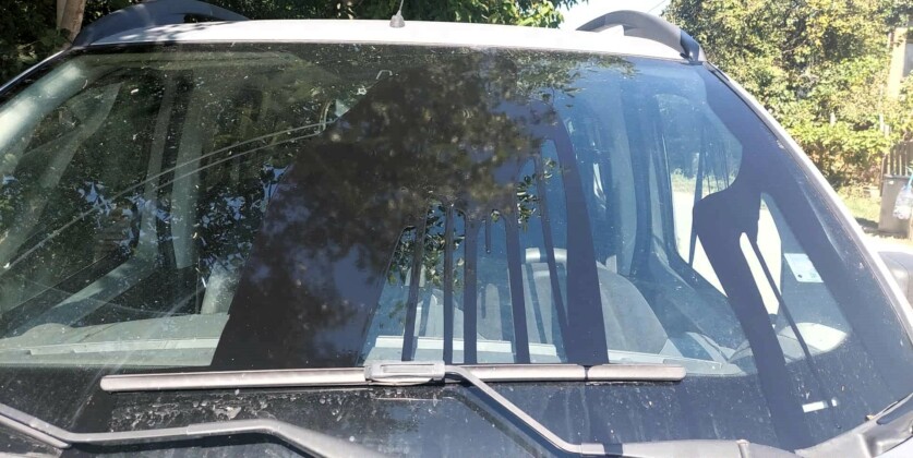 Автомобил, залят с боя