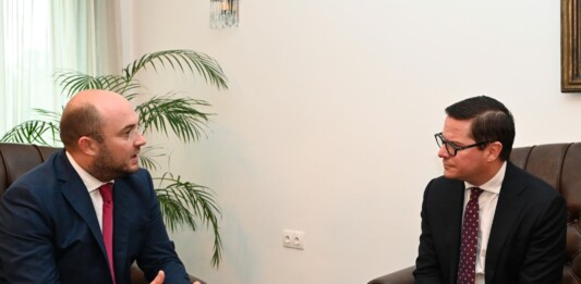 Министъра на правосъдието Георги Георгиев и Михаел Шмид, председател на „Евроюст“