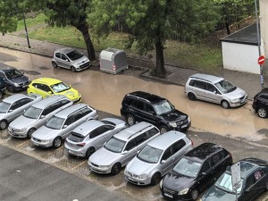 Наводнена улица в Бургас. Снимка: Facebook