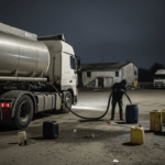 Крадец източи 430 литра гориво от унгарски тир през нощта в Ломско Кражба на гориво