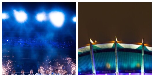 Националният отбор и Двореца на културата и спорта във Варна