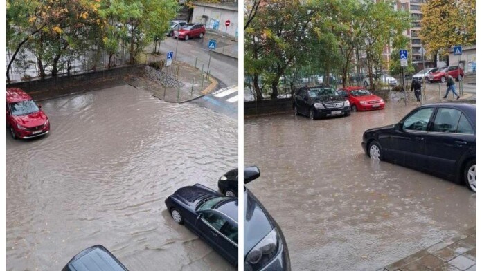 Наводнена улица в Бургас