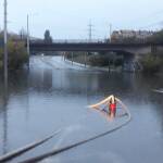 Наводнение на булевард в София