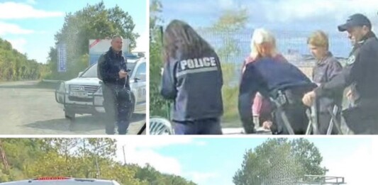 Полицаите на КПП-то край "Елените"