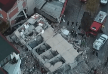 Жилищна сграда се срути днес в Турция след мощното земетресение (СНИМКИ) Срутената сграда