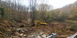 Изграждането на временен път