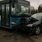 Зрелищна катастрофа в Старозагорско между автобус и кола: Много хора са ранени! Катастрофа между автобус и кола