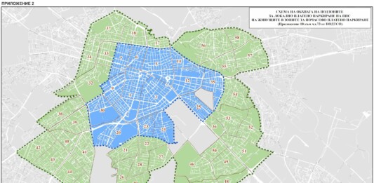 Новият обхват на синята и зелената зона в София