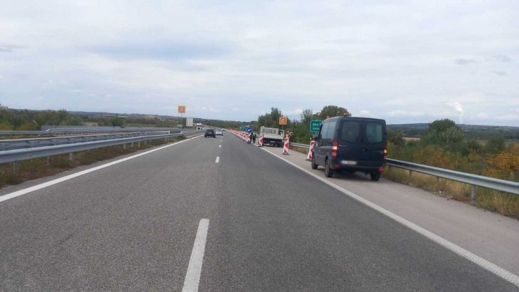 В участък от АМ Марица в близост до село Крум