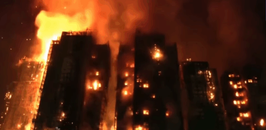 Пожар в Хонконг