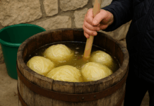 Претакване на киселото зеле