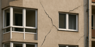 Пукнатини по жилищен блок