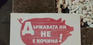 Държавата ни не е кочина! - един от лозунгите на протеста.