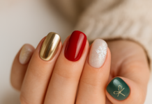 Топ тенденции в маникюра за Коледа 2025 Маникюр
