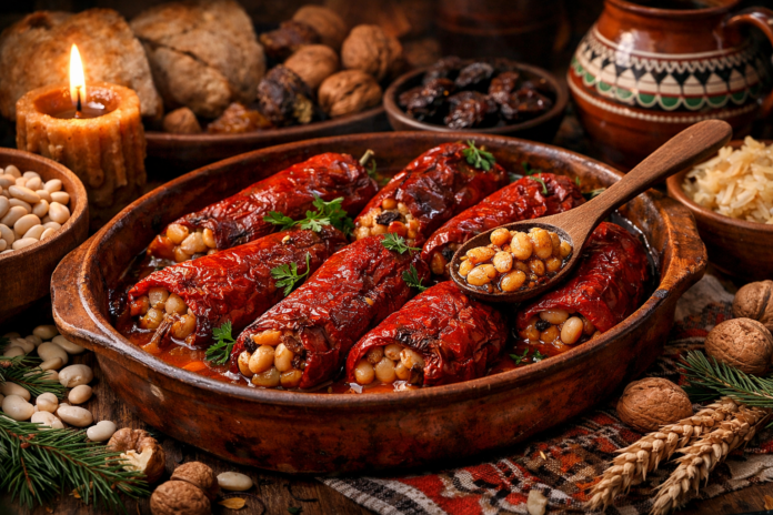 Пълнени чушки с боб