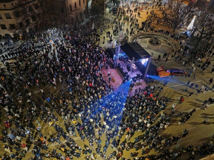 Протестиращи в София Протестиращи в София