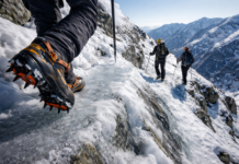 Заледен планински терен