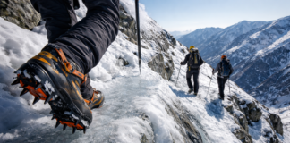 Заледен планински терен