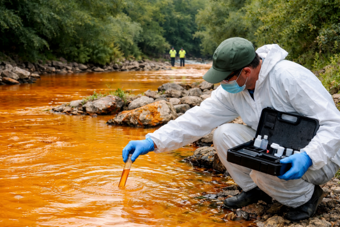 Жълто-оранжево оцветяване на река край Шумен вдигна екоинспекцията на крак