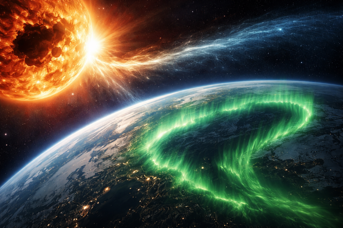 Повишена геомагнитна активност се очаква около 9 януари 2026 година