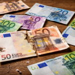 Надраскани и повредени евробанкноти