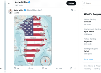 Публикация на Кейти Милър за Гренландия