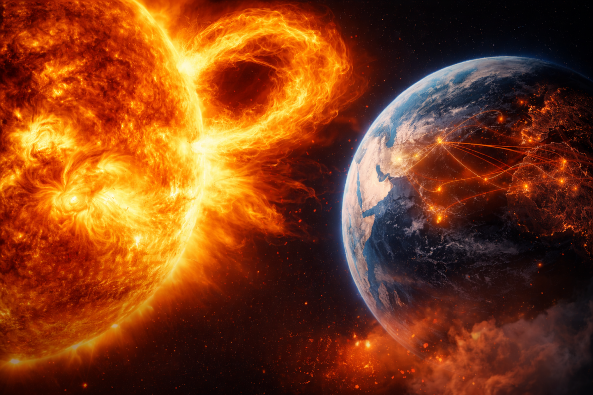 Силно слънчево изригване от клас X1 9 R3 е било