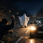 Маскирани с чаршаф младежи