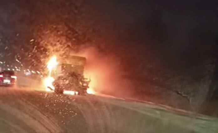 Снегорин горя в София Снегорин горя в София