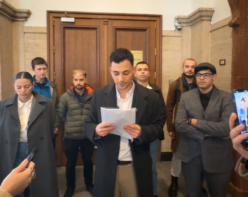 Студентите Снимка Кадър от видео
Обединението Студенти против мафия с акция