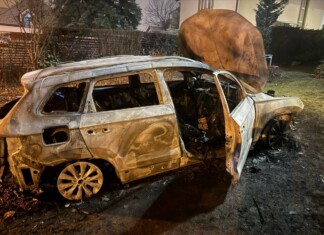 Опожареният автомобил