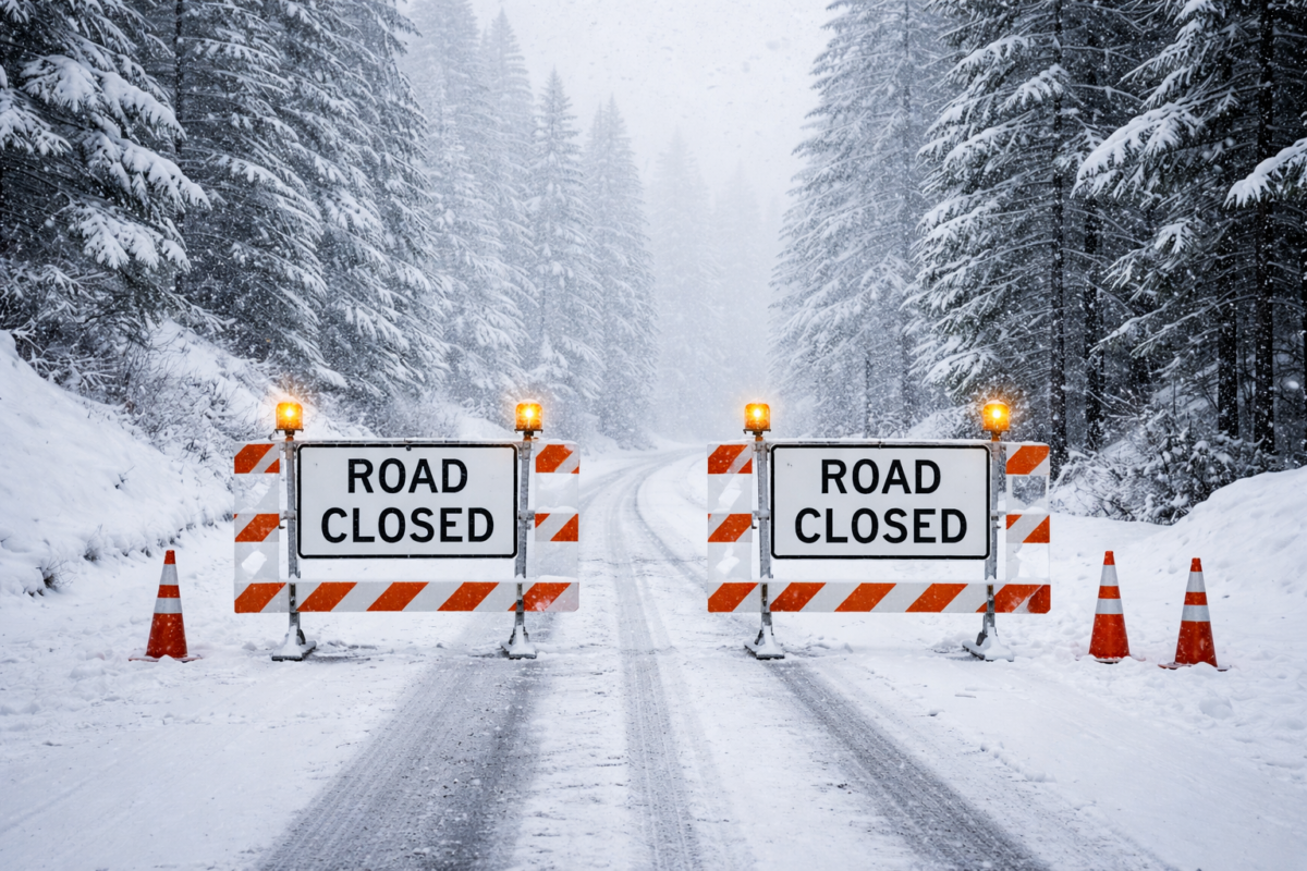 Поради силно влошени метеорологични условия временно се ограничава движението по