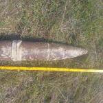 100 мм силно корозирал артилерийски снаряд