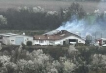 Пожар в помещение в птицефермата