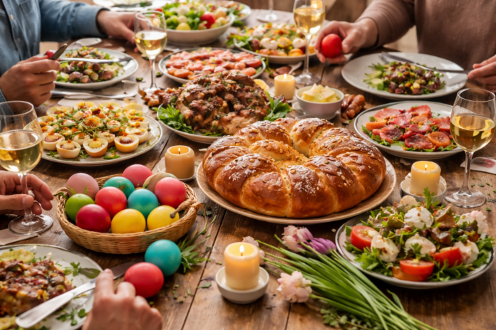 Празнична великденска трапеза Празнична великденска трапеза