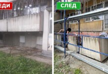 Срутена тераса и течове: Живущи в блок в Бургас със сигнал до Искра.бг след саниране Падналата тераса. Снимка: Искра.бг