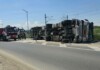 Цистерна се обърна край Пловдив и блокира изхода към АМ „Тракия“