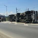 Цистерна се обърна край Пловдив и блокира изхода към АМ „Тракия“