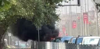 Горяща кола в Бургас