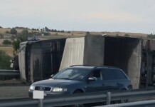 Тир се преобърна на АМ „Тракия“ край Ямбол, движението е ограничено