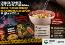 След кълновете – сега инстантни юфка: Второ голямо огнище на салмонела разтревожи Европа за по-малко от два месеца Салмонела в юфка